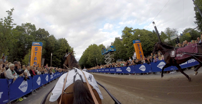 City-travet set fra sulky-sædet Kanal 75.