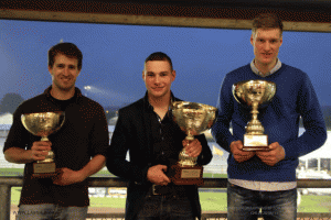 Fra EM 2013, hvor Jeppe Rask bkev nummer to bag Geert Sucaet, Belgien med Victor Gentz, Tyskland pรฅ tredjepladsen.